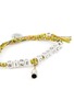 Detail View - Click To Enlarge - VENESSA ARIZAGA - ‘Wine O'Clock’ Ceramic Bead Pull Cord Bracelet — Pink/Green/Gold