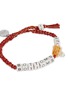 Detail View - Click To Enlarge - VENESSA ARIZAGA - ‘Bottoms Up’ Ceramic Bead Pull Cord Bracelet — Orange/Gold