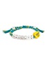 Main View - Click To Enlarge - VENESSA ARIZAGA - ‘Naughty’ Ceramic Bead Kids Pull Cord Bracelet — Teal/Gold