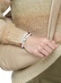 Figure View - Click To Enlarge - VENESSA ARIZAGA - ‘Wine O'Clock’ Ceramic Bead Pull Cord Bracelet — Blue/Yellow