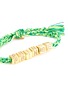 Detail View - Click To Enlarge - VENESSA ARIZAGA - ‘Prince’ Stone Embellished Gold Plated Brass Bead Pull Cord Bracelet — Green/Yellow