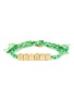Main View - Click To Enlarge - VENESSA ARIZAGA - ‘Prince’ Stone Embellished Gold Plated Brass Bead Pull Cord Bracelet — Green/Yellow