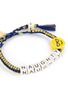 Detail View - Click To Enlarge - VENESSA ARIZAGA - ‘Naughty’ Ceramic Bead Kids Pull Cord Bracelet — Blue/Gold