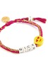Detail View - Click To Enlarge - VENESSA ARIZAGA - ‘Nice’ Ceramic Bead Pull Cord Bracelet — Red Violet/Gold