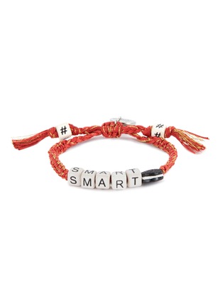 Main View - Click To Enlarge - VENESSA ARIZAGA - ‘Smart Cookie’ Ceramic Bead Kids Pull Cord Bracelet — Bright Red/Gold