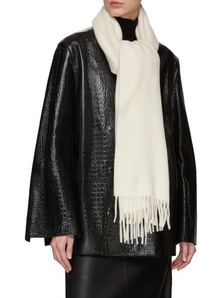 Figure View - Click To Enlarge - TOTÊME - Classic Fringed Wool Scarf