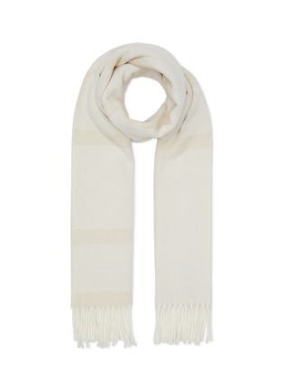 Main View - Click To Enlarge - TOTÊME - Monogram Jacquard Fringed Wool Scarf