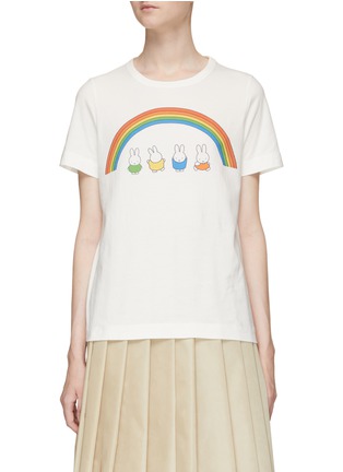 Main View - Click To Enlarge - CHINTI & PARKER - Miffy Rainbow Graphic Crewneck T-Shirt