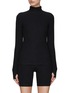 Main View - Click To Enlarge - BEYOND YOGA - ‘SPACEDYE CAPTIVATING’ THUMBHOLE DETAIL TURTLENECK SWEATER