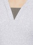  - BRUNELLO CUCINELLI - MONILI EMBELLISHED V-NECK MID SLEEVE T-SHIRT