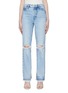 Main View - Click To Enlarge - GOOD AMERICAN - ‘GOOD BOY’ DISTRESSED STRAIGHT LEG JEANS