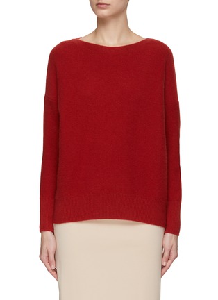 Main View - Click To Enlarge - VINCE - BANDED BOAT NECK PULLOVER
