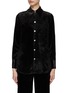 Main View - Click To Enlarge - VINCE - POINT COLLAR LONG SLEEVE VELVET BUTTON UP BLOUSE