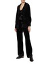 Figure View - Click To Enlarge - VINCE - POINT COLLAR LONG SLEEVE VELVET BUTTON UP BLOUSE