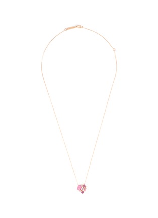 Main View - Click To Enlarge - SUZANNE KALAN - 14K Rose Gold Diamond Topaz Rhodolite Heart Necklace