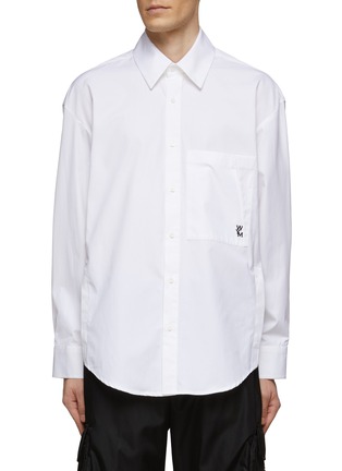 Main View - Click To Enlarge - WOOYOUNGMI - LOGO EMBROIDERED PATCH POCKET SHIRT