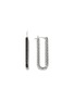 Main View - Click To Enlarge - JOHN HARDY - ‘Classic Chain’ Black Sapphire Silver Rectangular Hoop Earrings