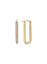 Main View - Click To Enlarge - JOHN HARDY - ‘Classic Chain’ Diamond 18K Gold Rectangular Hoop Earrings