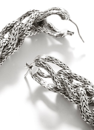 Detail View - Click To Enlarge - JOHN HARDY - ‘Classic Chain’ Asli Silver Braided Chain Drop Earrings