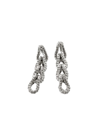 Main View - Click To Enlarge - JOHN HARDY - ‘Classic Chain’ Asli Silver Braided Chain Drop Earrings