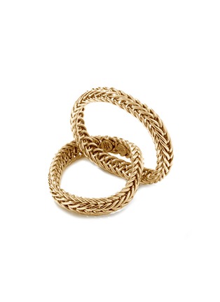 Detail View - Click To Enlarge - JOHN HARDY - ‘Classic Chain’ Kami 14K Gold Crossed Chain Ring