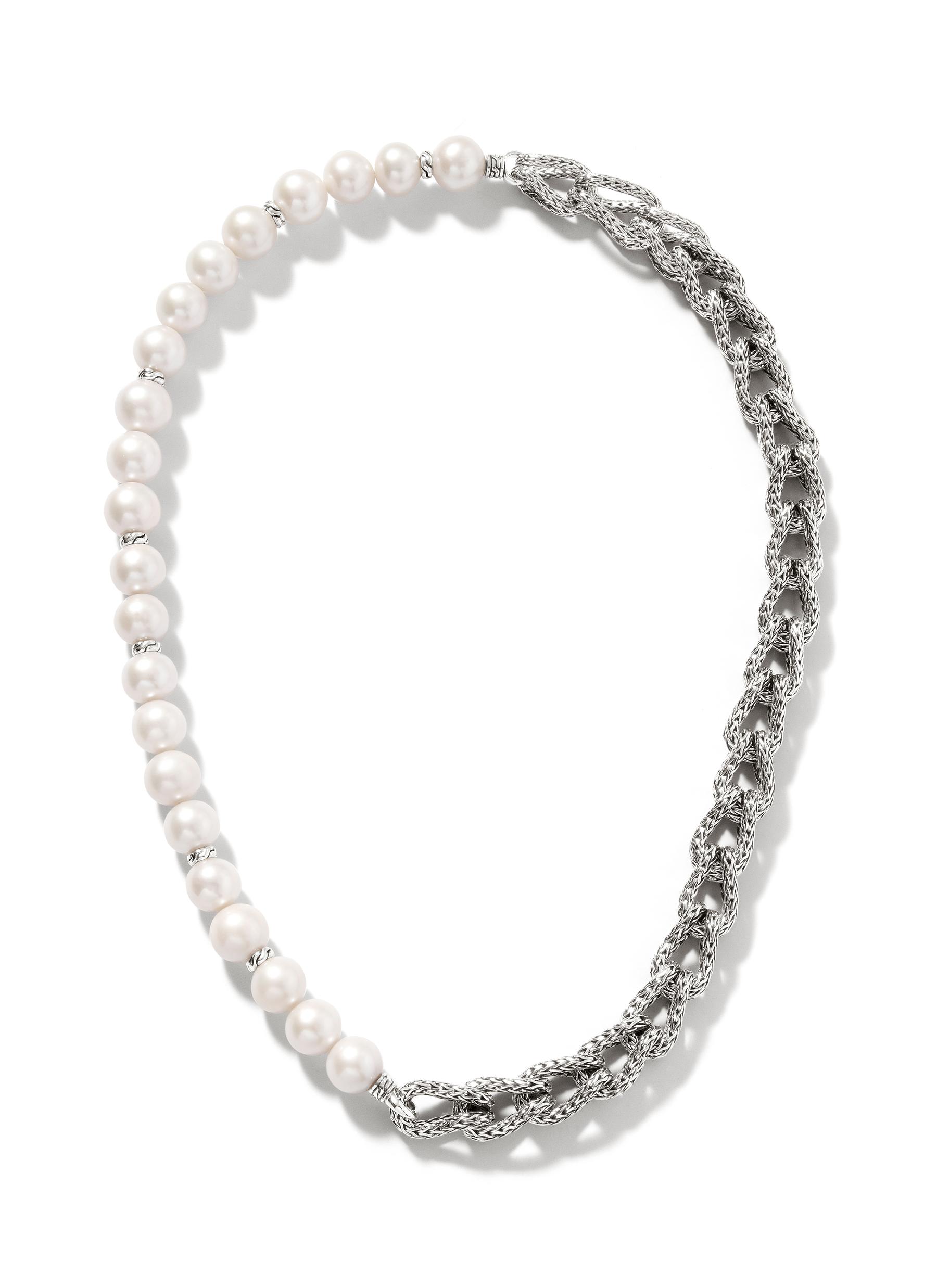John Hardy ‘asli Classic Chain' Freshwater Pearl Sterling Silver Chain Necklace