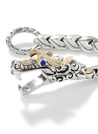 Detail View - Click To Enlarge - JOHN HARDY - ‘Legends Naga’ Sapphire 18K Gold Silver Double Wrap Bracelet