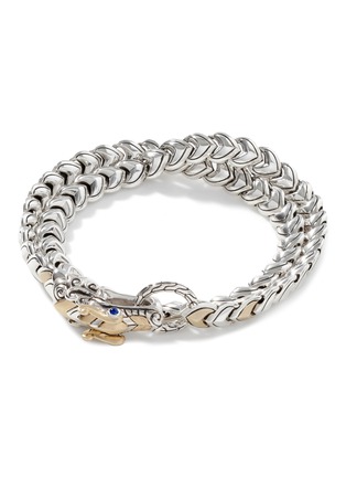 Main View - Click To Enlarge - JOHN HARDY - ‘Legends Naga’ Sapphire 18K Gold Silver Double Wrap Bracelet
