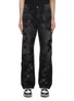Main View - Click To Enlarge - AMIRI - Leather Star Patch Wide Leg Carpenter Jeans