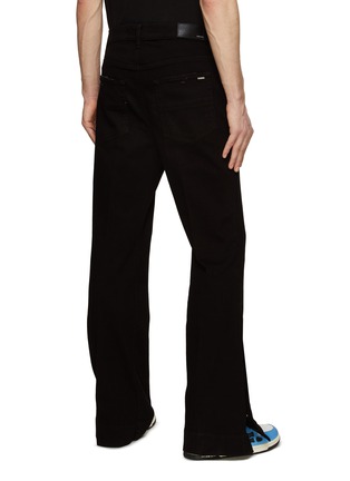 Back View - Click To Enlarge - AMIRI - STACKED FLARE JEANS' SIDE SLIT FIT AND FLARE JEANS