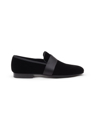 Main View - Click To Enlarge - MAGNANNI - Single Band Velvet Slip-On Shoes