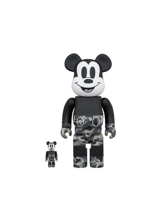 Main View - Click To Enlarge - TOYQUBE - x BAPE Mickey Mouse Monotoned Camouflage 400% & 100% BE@RBRICK Set