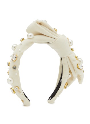 Figure View - Click To Enlarge - LELE SADOUGHI - Crystal And Pearl Embellished Bow Headband