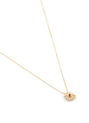 Detail View - Click To Enlarge - SUZANNE KALAN - ‘FLOWER’ RUBY DIAMOND 18K YELLOW GOLD NECKLACE