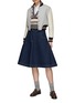 Figure View - Click To Enlarge - KENZO - Logo Patch Flared A-Line Denim Skirt
