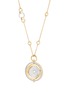 Detail View - Click To Enlarge - JOHN HARDY - ‘DOT’ MOON DOOR DIAMOND 18K GOLD PENDANT ROLO CHAIN NECKLACE