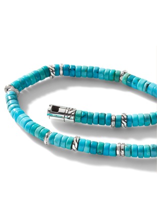 Detail View - Click To Enlarge - JOHN HARDY - ‘Classic Chain’ Turquoise Silver Heishi Bead Bracelet