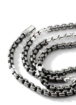 Detail View - Click To Enlarge - JOHN HARDY - ‘Classic Chain’ Silver Matt Black Rhodium Industrial Chain Necklace