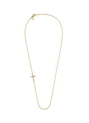Main View - Click To Enlarge - JOHN HARDY - ‘Classic Chain’ 18K Gold Diamond Pavé Cross Charm Rolo Chain Necklace