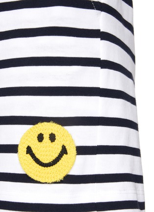  - JOSHUA’S - Crocheted Smiley Face Striped Cotton Shorts