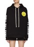 Main View - Click To Enlarge - JOSHUA’S - Smiley Face Print Cotton Drawstring Hoodie