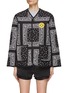 Main View - Click To Enlarge - JOSHUA’S - Crocheted Smiley Face Quilted Bandana Jacket