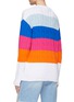 Back View - Click To Enlarge - JOSHUA’S - Smiley Face Striped Cotton Crewneck Sweater