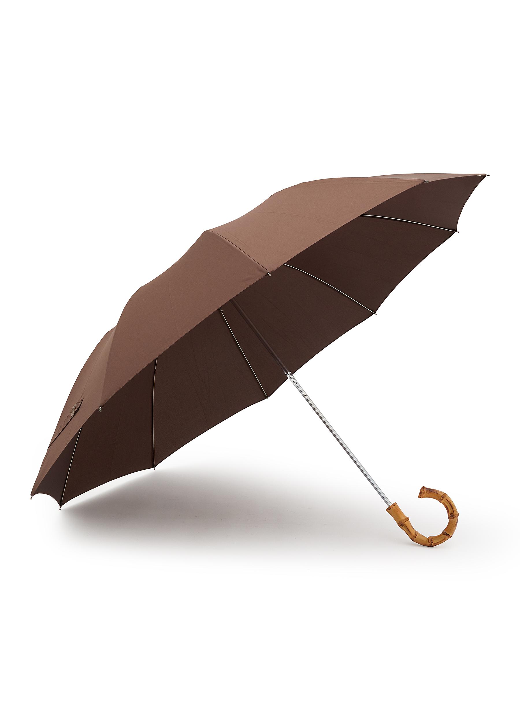 SCORCHED WHANGEE CROOK HANDLE M.BAND TELESCOPIC UMBRELLA