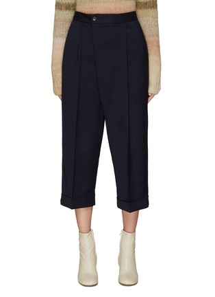 Main View - Click To Enlarge - WE-AR 4 - WRAP EFFECT HIGH RISE CUFFED CULOTTES