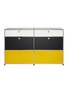 Main View - Click To Enlarge - USM - HALLER SIX DROP HANDLE CABINET — WHITE / YELLOW / BLACK