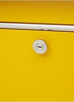 Detail View - Click To Enlarge - USM - 3-Tier Push Handle Trolley — Yellow