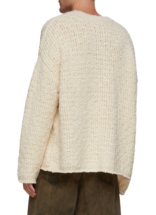 Back View - Click To Enlarge - ANGEL CHEN - HAND CROCHET LION DETAIL CREWNECK SWEATER