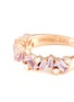 Detail View - Click To Enlarge - SUZANNE KALAN - Fireworks Bliss Half Eternity Band 18K Rose Gold Diamond Sapphire Ring