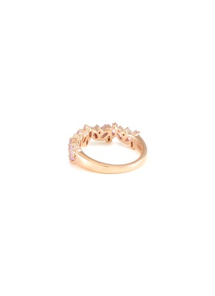 Figure View - Click To Enlarge - SUZANNE KALAN - Fireworks Bliss Half Eternity Band 18K Rose Gold Diamond Sapphire Ring